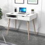 Hanah Home Mesa de Estudio con Estantes en Blanco y Madera